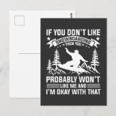 sneeuwboarden grappige uitspraken voor enthousiast briefkaart (Voorkant / Achterkant)