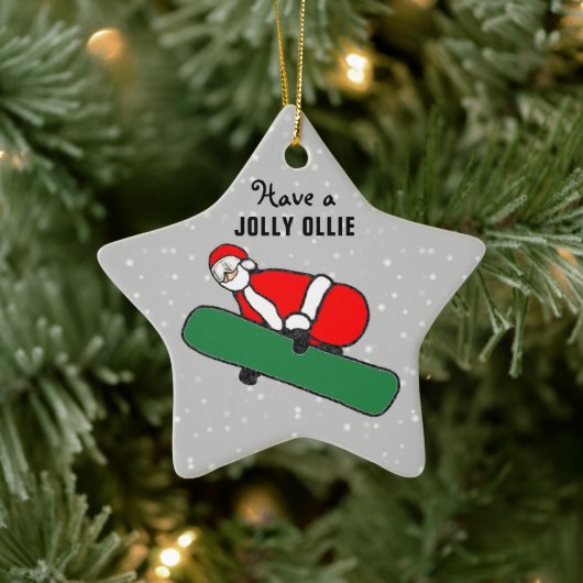 Sneeuwboarden Kerst Collectie Keramisch Ornament (Boom)