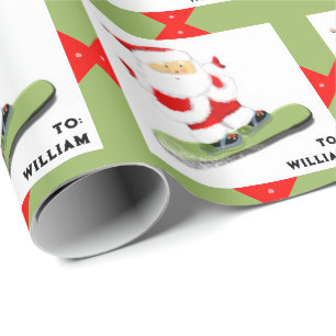 Sneeuwboarden Kerstcadeau Cadeaupapier