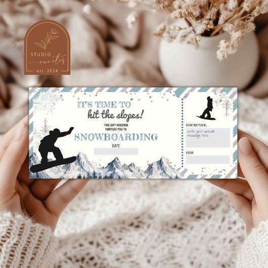 Sneeuwboarden Kerstcadeaubon