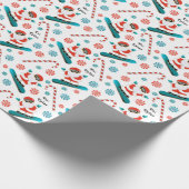 Sneeuwboarden Sneeuwboarder Vakantie Cadeau Cadeaupapier (Hoek)