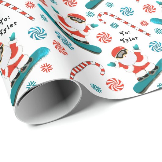 Sneeuwboarden Sneeuwboarder Vakantie Cadeau Cadeaupapier (Rol Hoek)