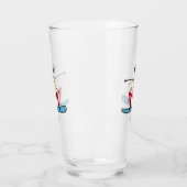 Sneeuwboarden Stickman Glas (Links)