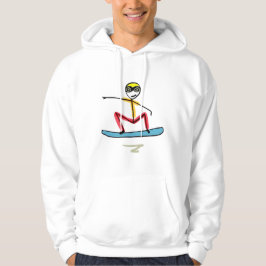 Sneeuwboarden Stickman Hoodie