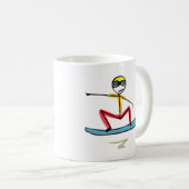 Sneeuwboarden Stickman Koffiemok (Voorkant rechts)