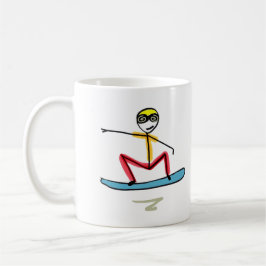 Sneeuwboarden Stickman Koffiemok