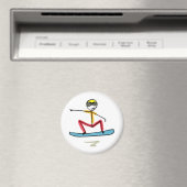 Sneeuwboarden Stickman Magneet (Insitu (Vaatwasser))