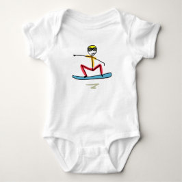 Sneeuwboarden Stickman Romper