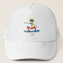 Sneeuwboarden Stickman Trucker Pet
