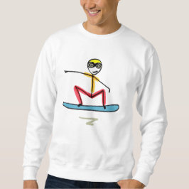 Sneeuwboarden Stickman Trui