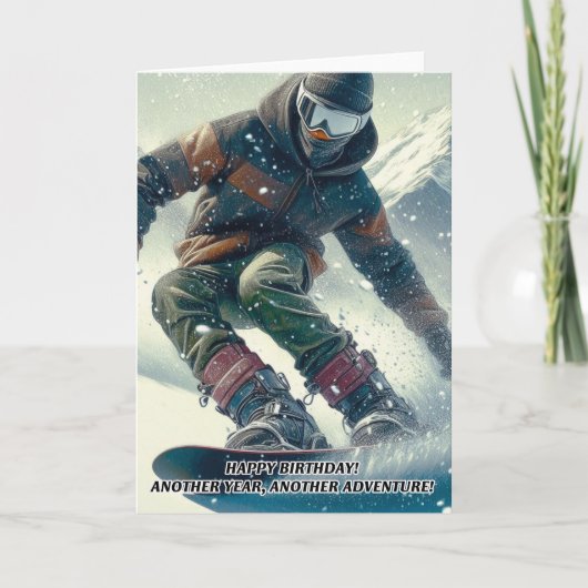 Sneeuwboarden Verjaardagskaart Kaart (Voorkant)
