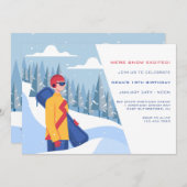 Sneeuwboardende man kaart (Voorkant / Achterkant)