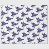 Sneeuwboarder Cadeaupapier (Vlak)