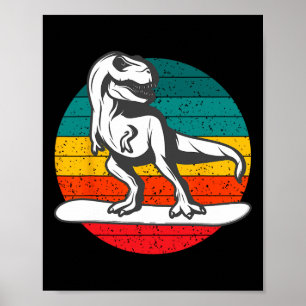 Sneeuwboarder Dinosaur Sneeuwbord Wintersporten Sn Poster