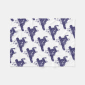 Sneeuwboarder Fleece Deken (Voorkant (Horizontaal))