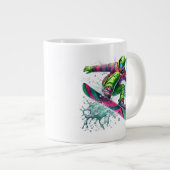 Sneeuwboarder Jumbo Grote Koffiekop (Voorkant rechts)
