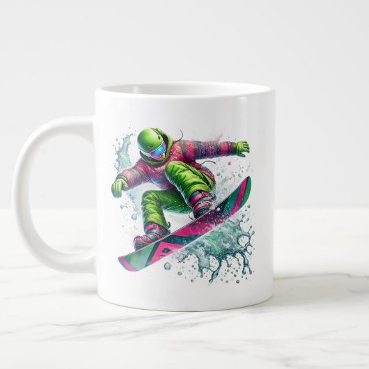 Sneeuwboarder Jumbo Grote Koffiekop (Links)