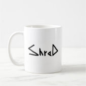 sneeuwboarder logo9 zwart koffiemok (Links)