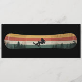Sneeuwboarder Retro Winter Sport Cadeau Kaart (Voorkant)