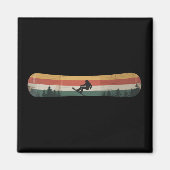 Sneeuwboarder Retro Winter Sport Cadeau Magneet (Voorkant)