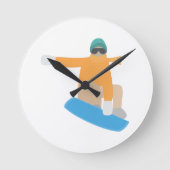 Sneeuwboarder Ronde Klok (Voorkant)