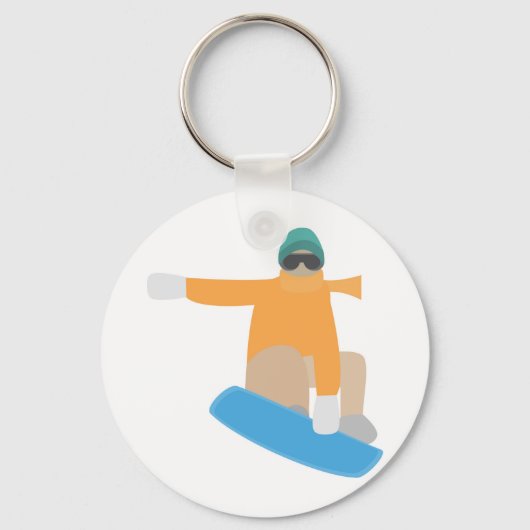 Sneeuwboarder Sleutelhanger (Voorkant)