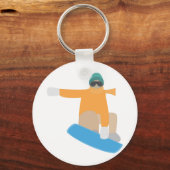 Sneeuwboarder Sleutelhanger (Voorkant)