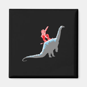 Sneeuwboarder Snowboarden Berg Sneeuwbord Dinosaur Magneet