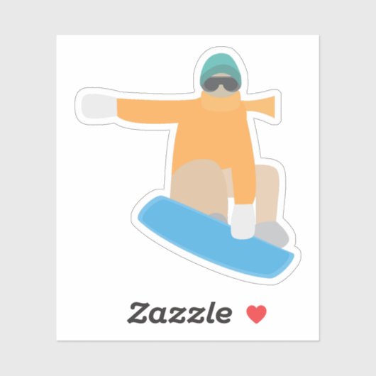 Sneeuwboarder Sticker (Vel)