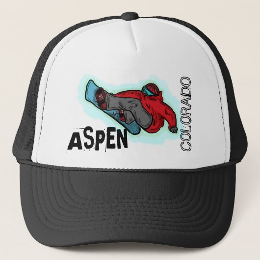 Sneeuwboarder van Aspen Colorado heeft pet (Voorkant)