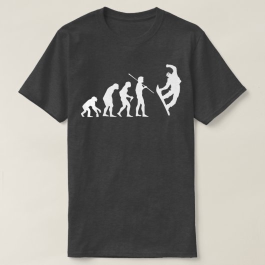 Sneeuwboardevolutie voor mannen en Kinderen T-shirt (Design voorkant)