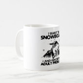 SneeuwboardGezegden | Snowboarder Mountains Gifts Koffiemok (Voorkant links)