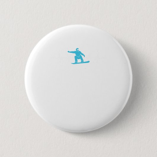 Sneeuwboardhartslag Koel Wintersport Gift Ronde Button 5,7 Cm (Voorkant)