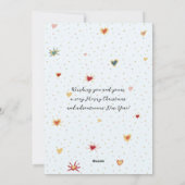 Sneeuwboardkoppel Kerstkaart (Achterkant)