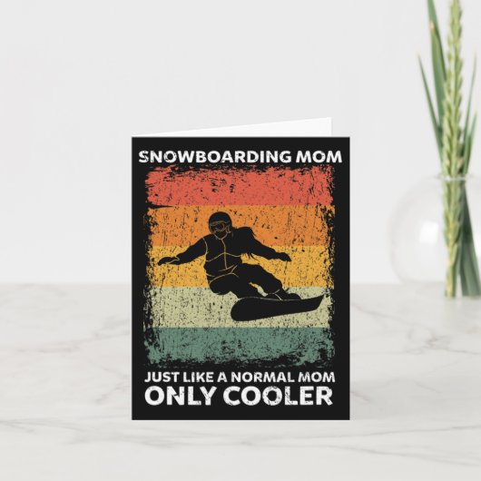 sneeuwboardmam als een normale mam kaart (Voorkant)
