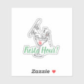 Sneeuwboardmeisje Fiesta Happy Hour Sticker (Vel)