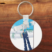 Sneeuwboardmeisje Sleutelhanger (Voorkant)