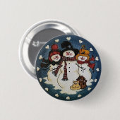 Sneeuwboeddies Snowman Button Pin (Voorkant /achterkant)