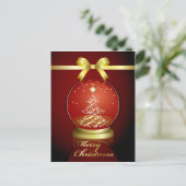 Sneeuwbol Briefkaart (Staand voorkant)