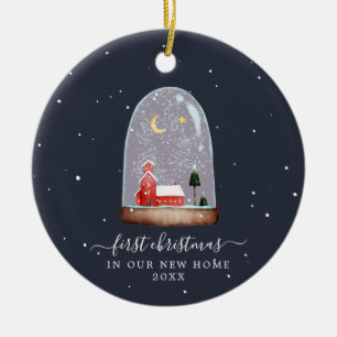 Sneeuwbol Eerste kerst in nieuw huis Keramisch Ornament
