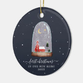 Sneeuwbol | Eerste Kerstdag Nieuw startpunt Keramisch Ornament (Links)