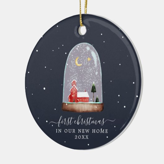 Sneeuwbol | Eerste Kerstdag Nieuw startpunt Keramisch Ornament (Links)