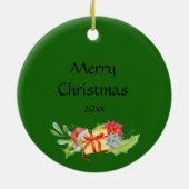 Sneeuwbol Foto Gepersonaliseerde Keramische Versie Keramisch Ornament (Achterkant)