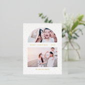 Sneeuwbol Kerst Foto Folie Feestdagen Briefkaart (Staand Voorkant)