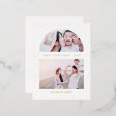 Sneeuwbol Kerst Foto Folie Feestdagen Briefkaart (Voorkant / Achterkant)