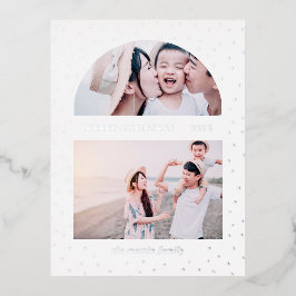 Sneeuwbol Kerst Foto Folie Feestdagen Briefkaart