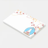 Sneeuwbol Kerstmis Ijsbeer Notities Post-it® Notes (Schuin)
