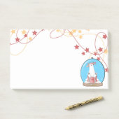 Sneeuwbol Kerstmis Ijsbeer Notities Post-it® Notes (Op bureau)