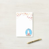 Sneeuwbol Kerstmis IJsbeer Notities Post-it® Notes (Op bureau)
