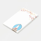 Sneeuwbol Kerstmis IJsbeer Notities Post-it® Notes (Schuin)